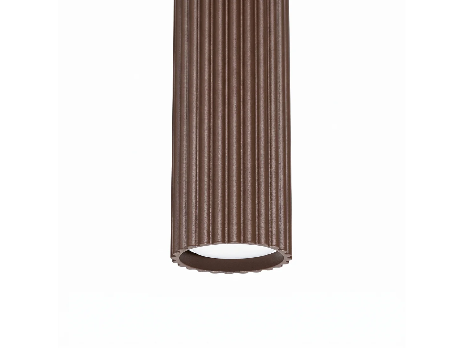 Lampe suspendue minimaliste en aluminium - 1 sources lumineuses - L.8 x H.118 cm - marron