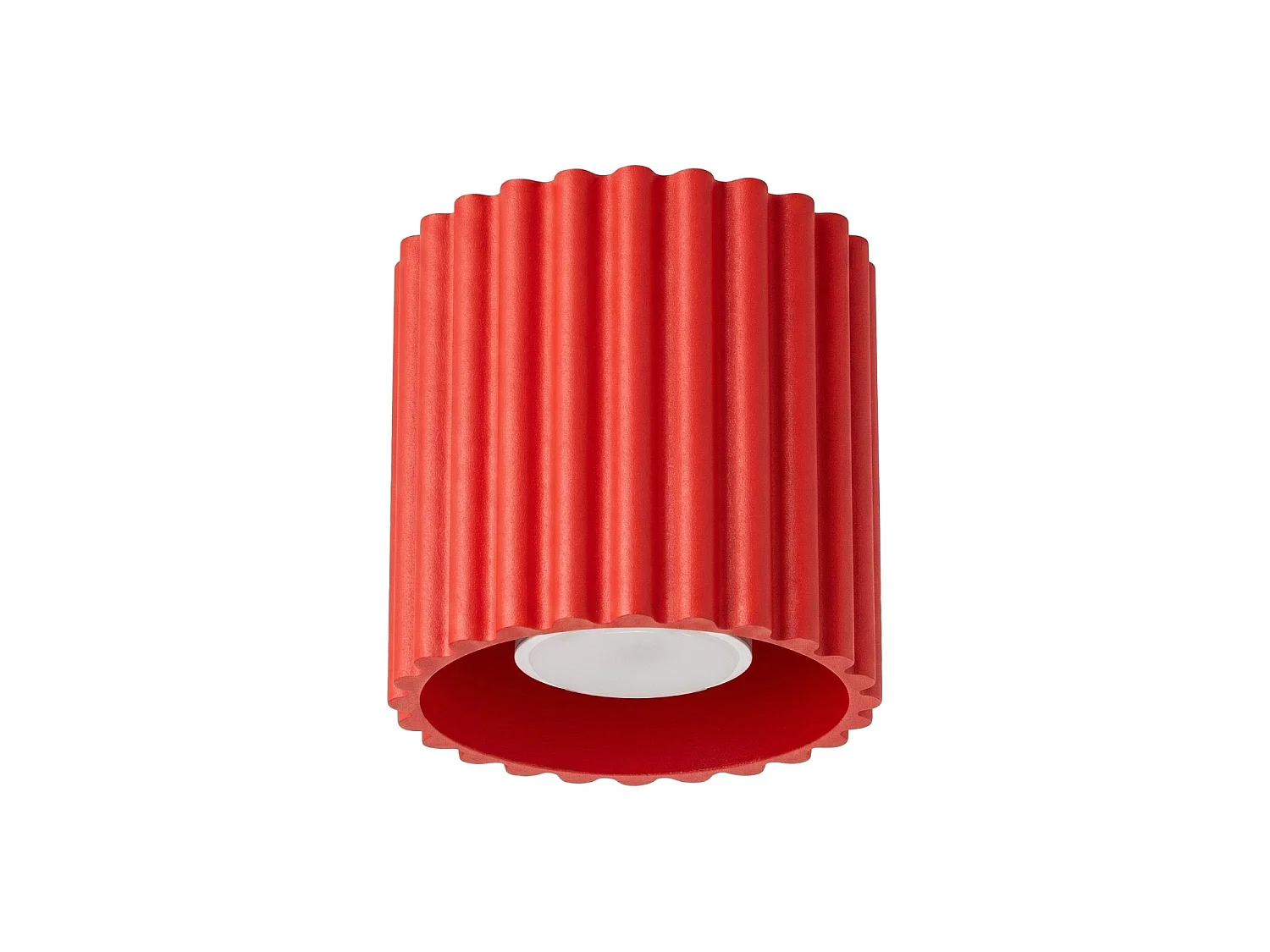 Plafonnier minimaliste en aluminium - 1 sources lumineuses - L.10 x H.10 cm - rouge