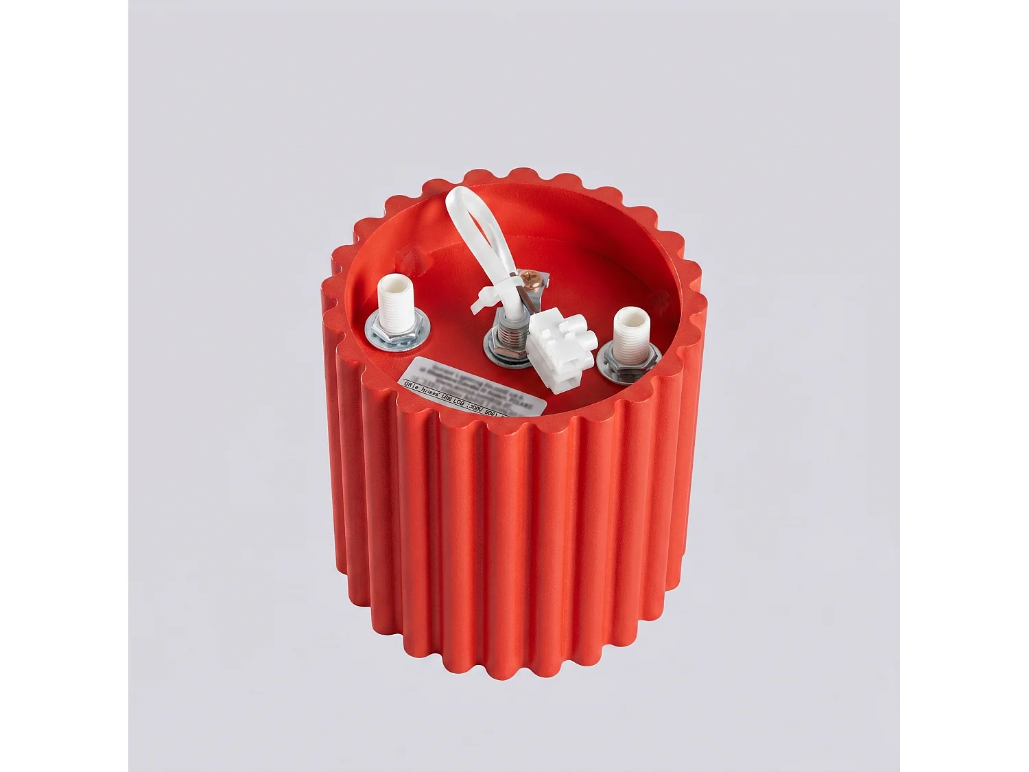 Plafonnier minimaliste en aluminium - 1 sources lumineuses - L.10 x H.10 cm - rouge
