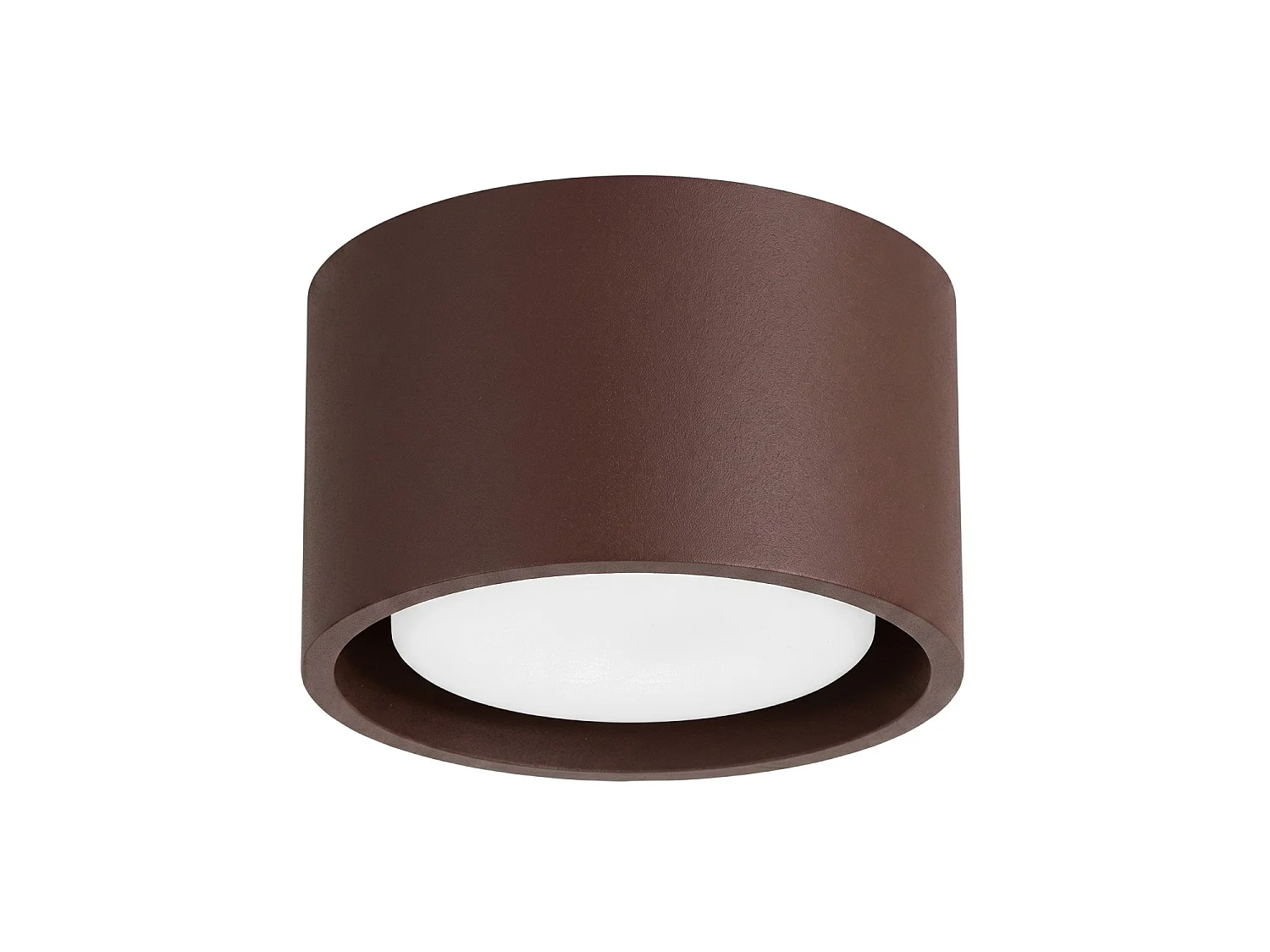 Plafonnier minimaliste en aluminium - 1 sources lumineuses - L.10 x H.6 cm - marron