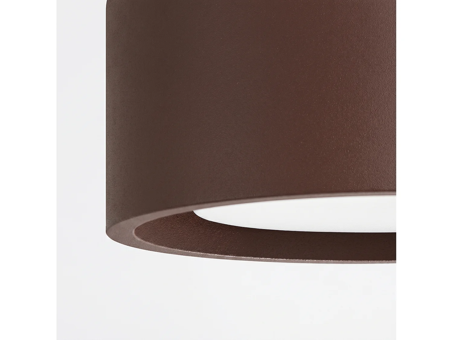 Plafonnier minimaliste en aluminium - 1 sources lumineuses - L.10 x H.6 cm - marron
