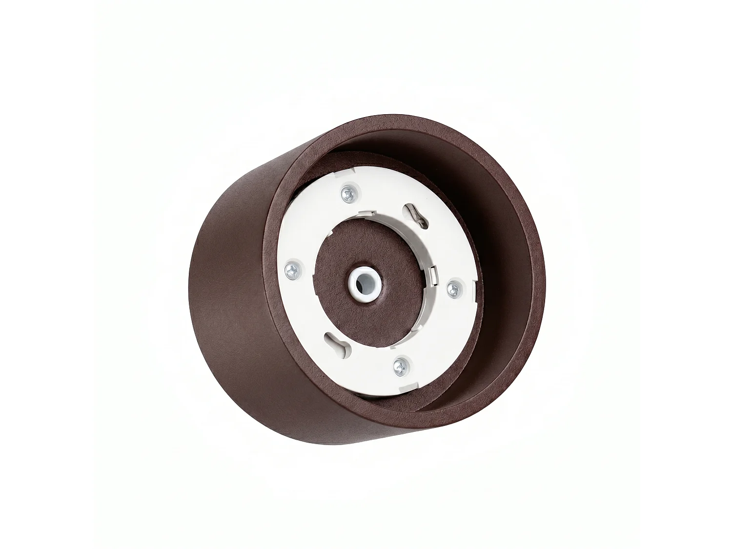 Plafonnier minimaliste en aluminium - 1 sources lumineuses - L.10 x H.6 cm - marron