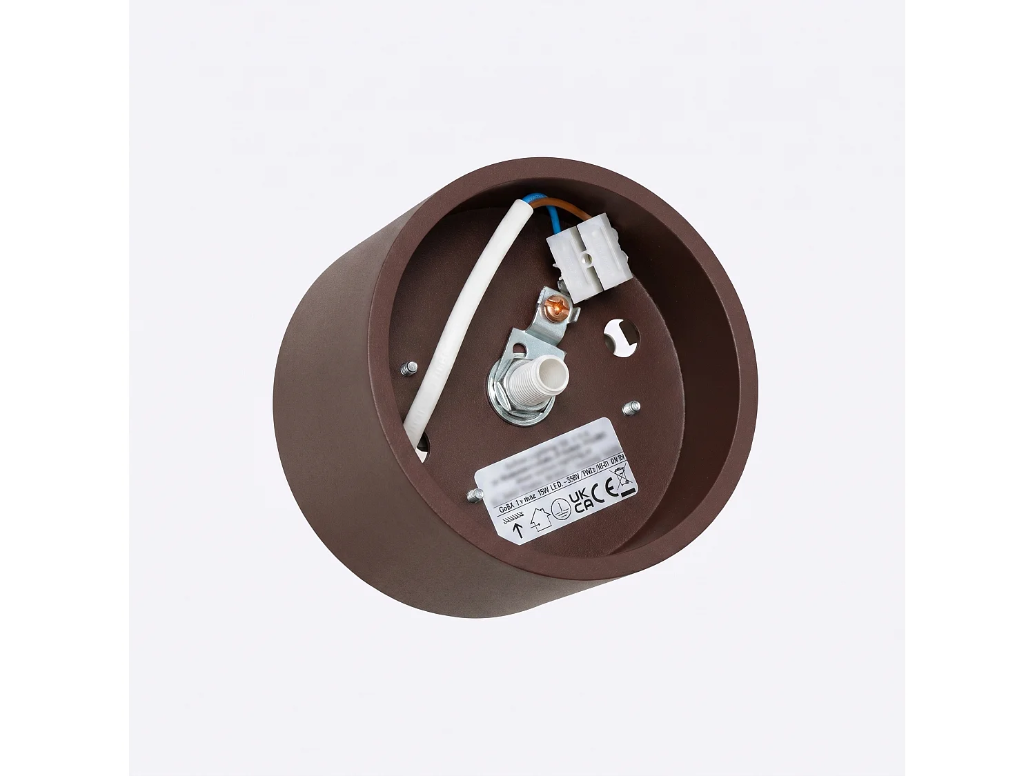 Plafonnier minimaliste en aluminium - 1 sources lumineuses - L.10 x H.6 cm - marron