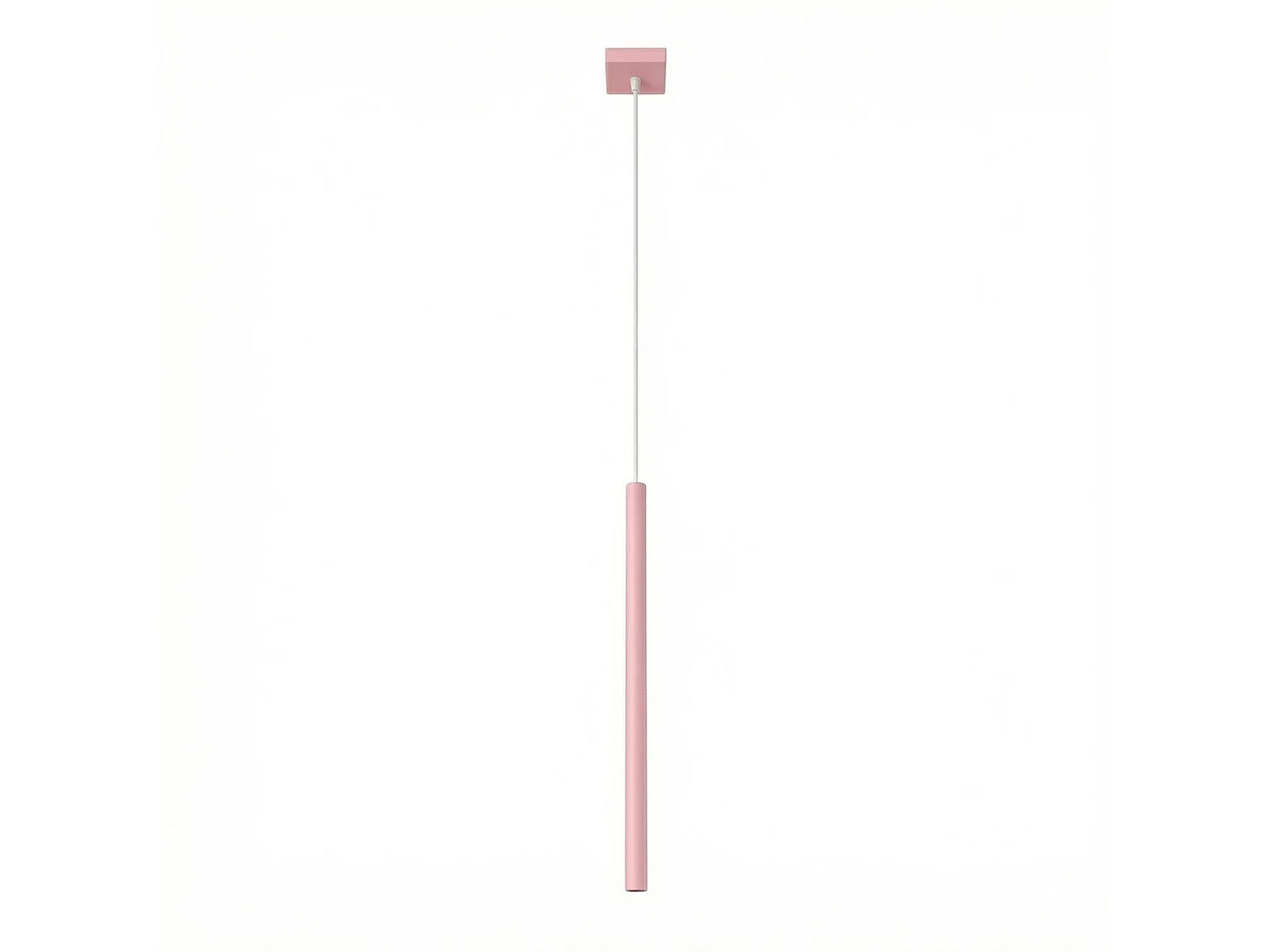Lampe suspendue moderne en acier - 1 sources lumineuses - L.8 x H.120 cm - rose