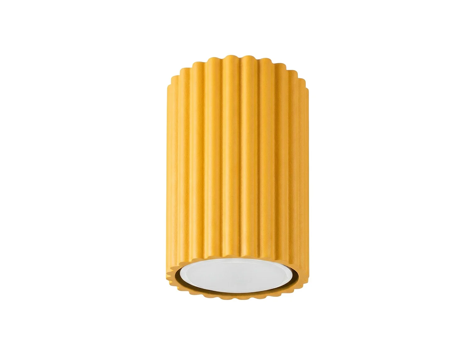 Plafonnier minimaliste en aluminium - 1 sources lumineuses - L.6,5 x H.10 cm - jaune