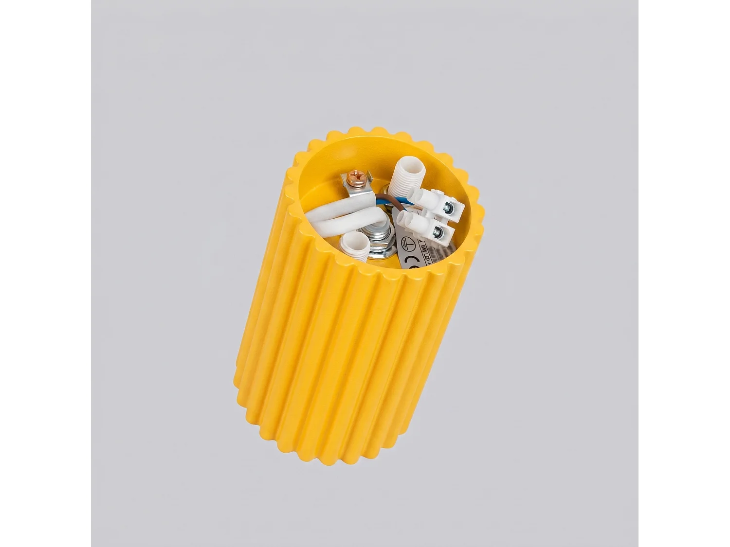 Plafonnier minimaliste en aluminium - 1 sources lumineuses - L.6,5 x H.10 cm - jaune