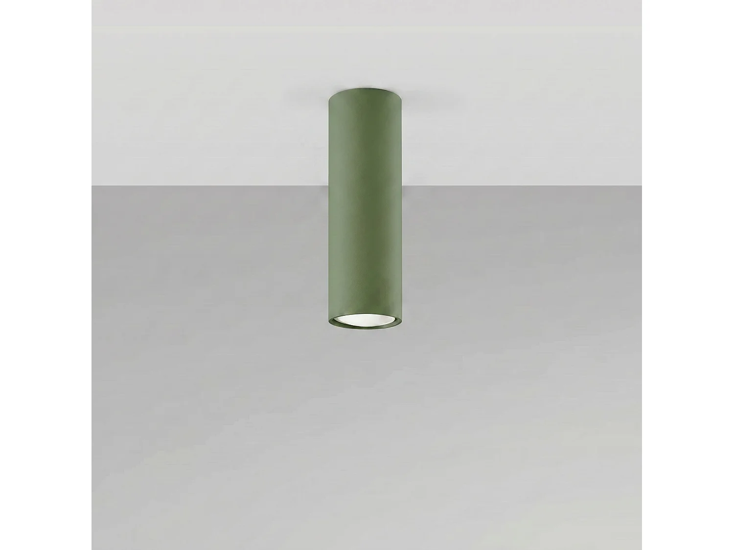 Plafondlampen LAGOS modern van  - 1 lichtbronnen - L.6 x H.20 cm - olijfgroen