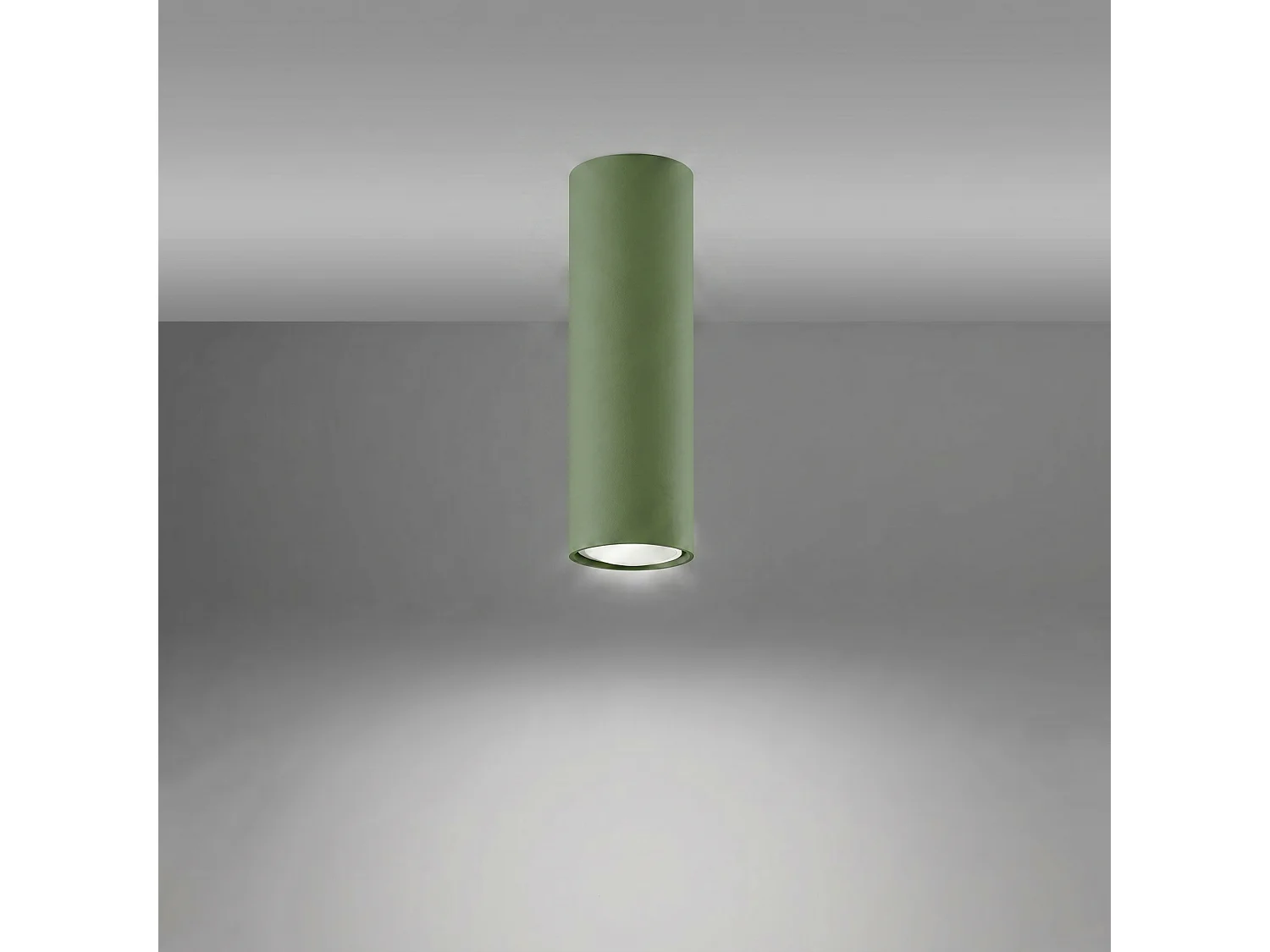 Plafondlampen LAGOS modern van  - 1 lichtbronnen - L.6 x H.20 cm - olijfgroen
