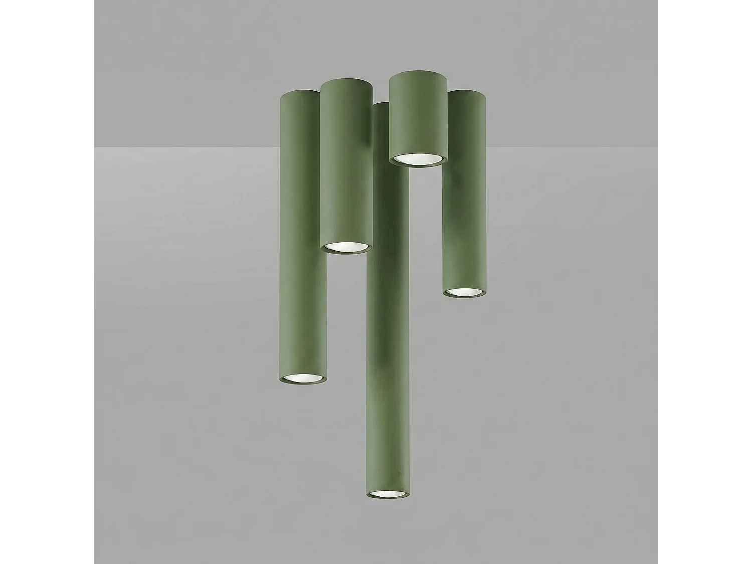 Plafondlampen LAGOS modern van  - 1 lichtbronnen - L.6 x H.20 cm - olijfgroen
