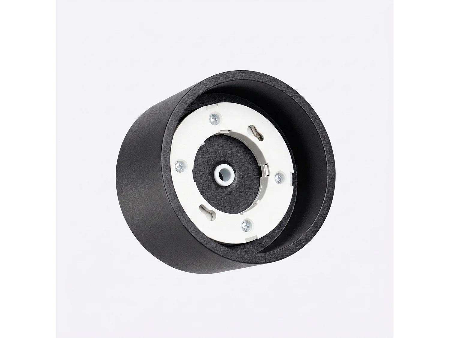 Plafonnier minimaliste en aluminium - 1 sources lumineuses - L.10 x H.6 cm - noir