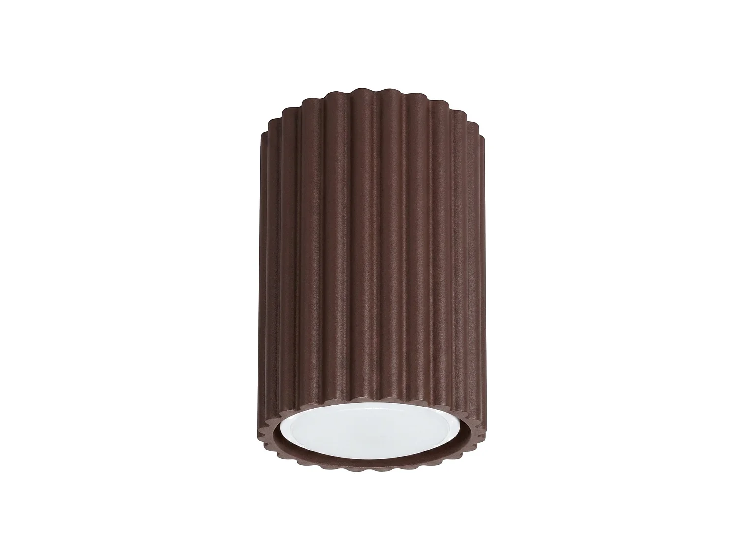 Plafonnier minimaliste en aluminium - 1 sources lumineuses - L.6,5 x H.10 cm - marron