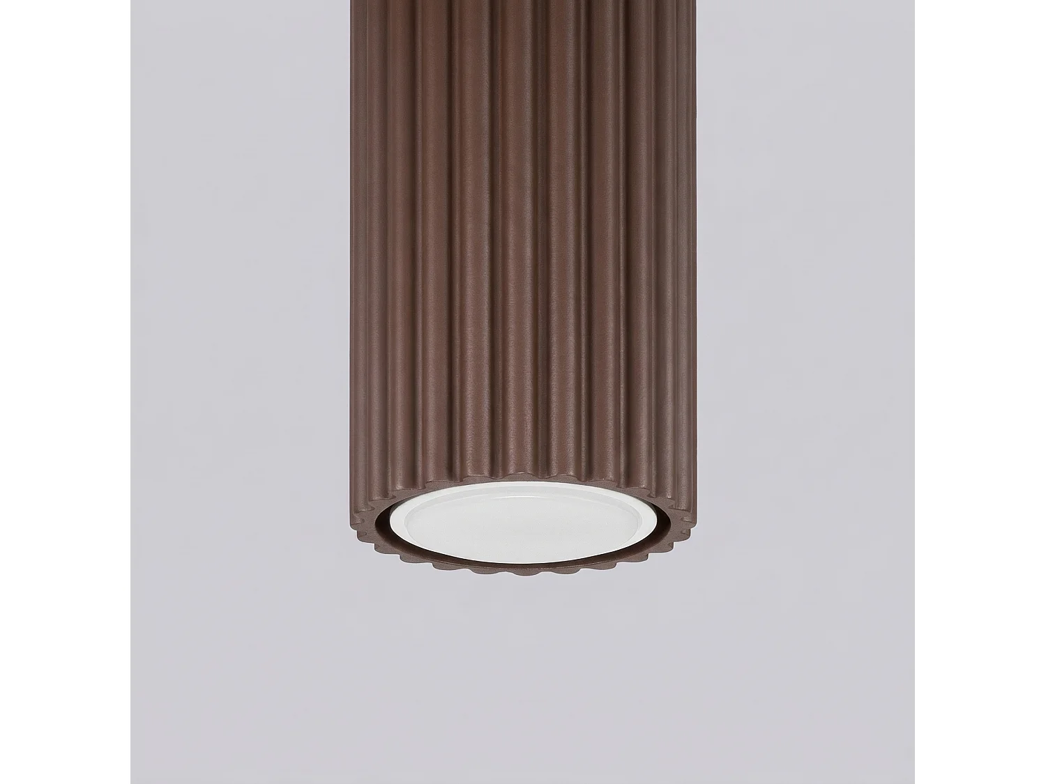 Plafonnier minimaliste en aluminium - 1 sources lumineuses - L.6,5 x H.10 cm - marron