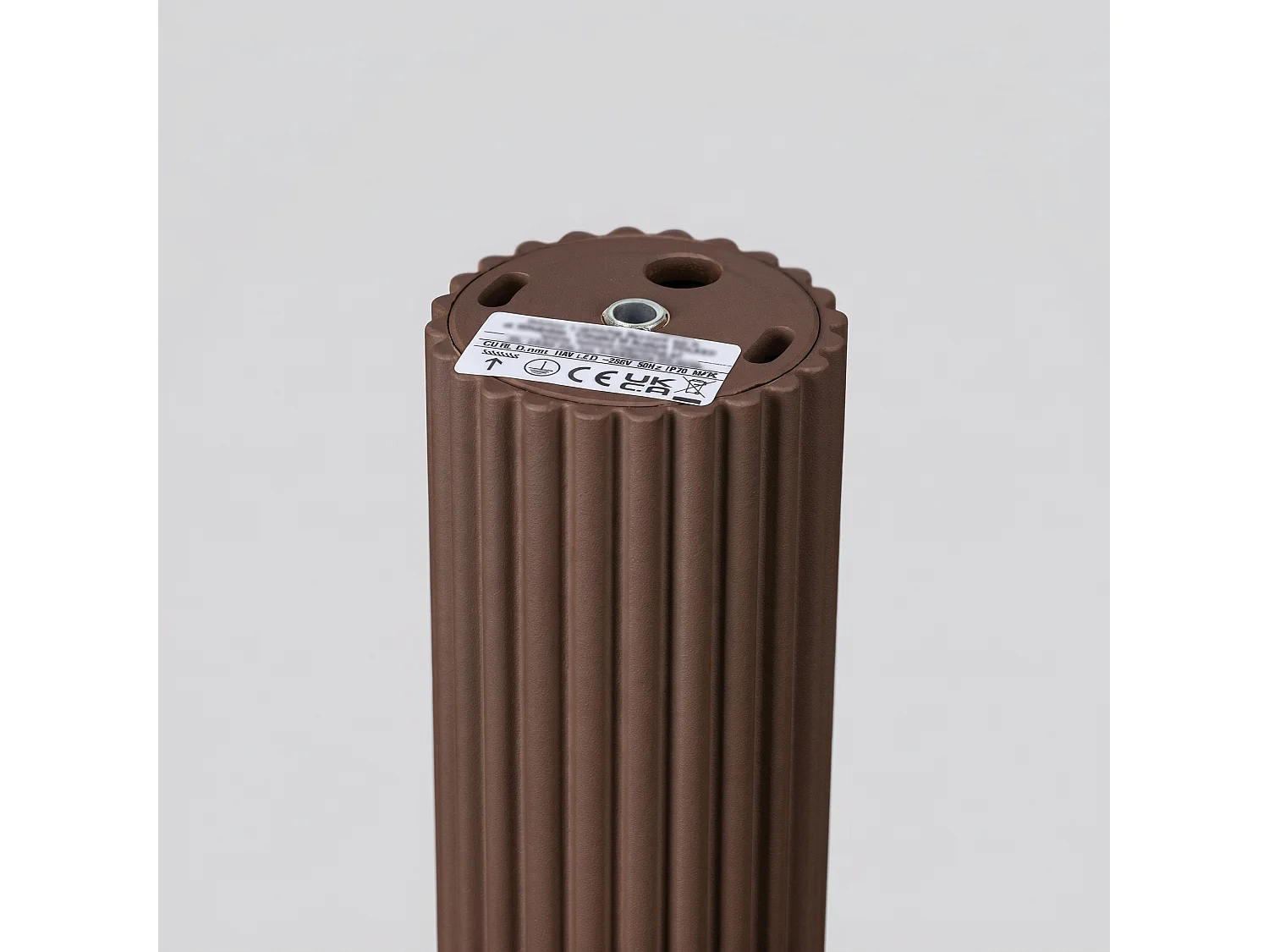 Plafonnier minimaliste en aluminium - 1 sources lumineuses - L.6,5 x H.10 cm - marron