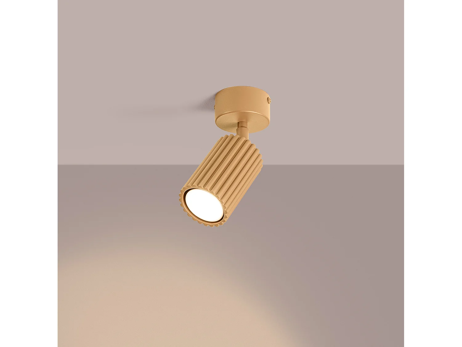 Plafonniers KARBON minimaliste en aluminium - 1 sources lumineuses - L.7 x H.18 cm - doré