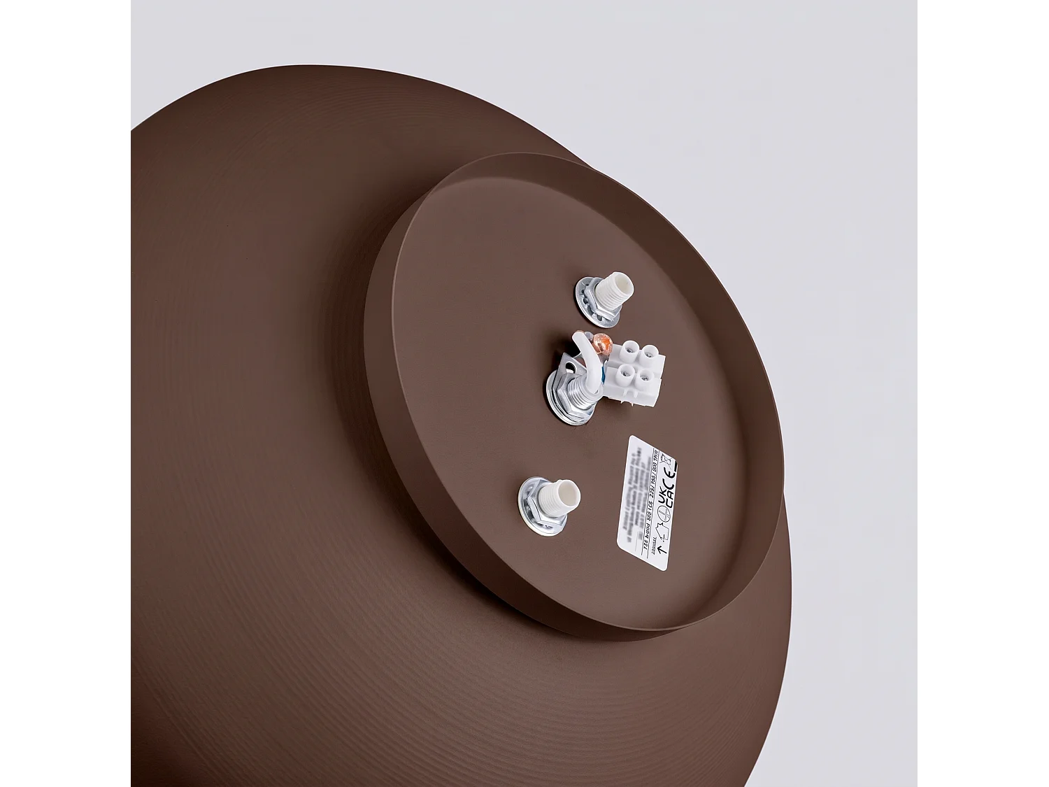 Plafonnier moderne en acier/PVC - 4 sources lumineuses - L.30 x H.15 cm - marron