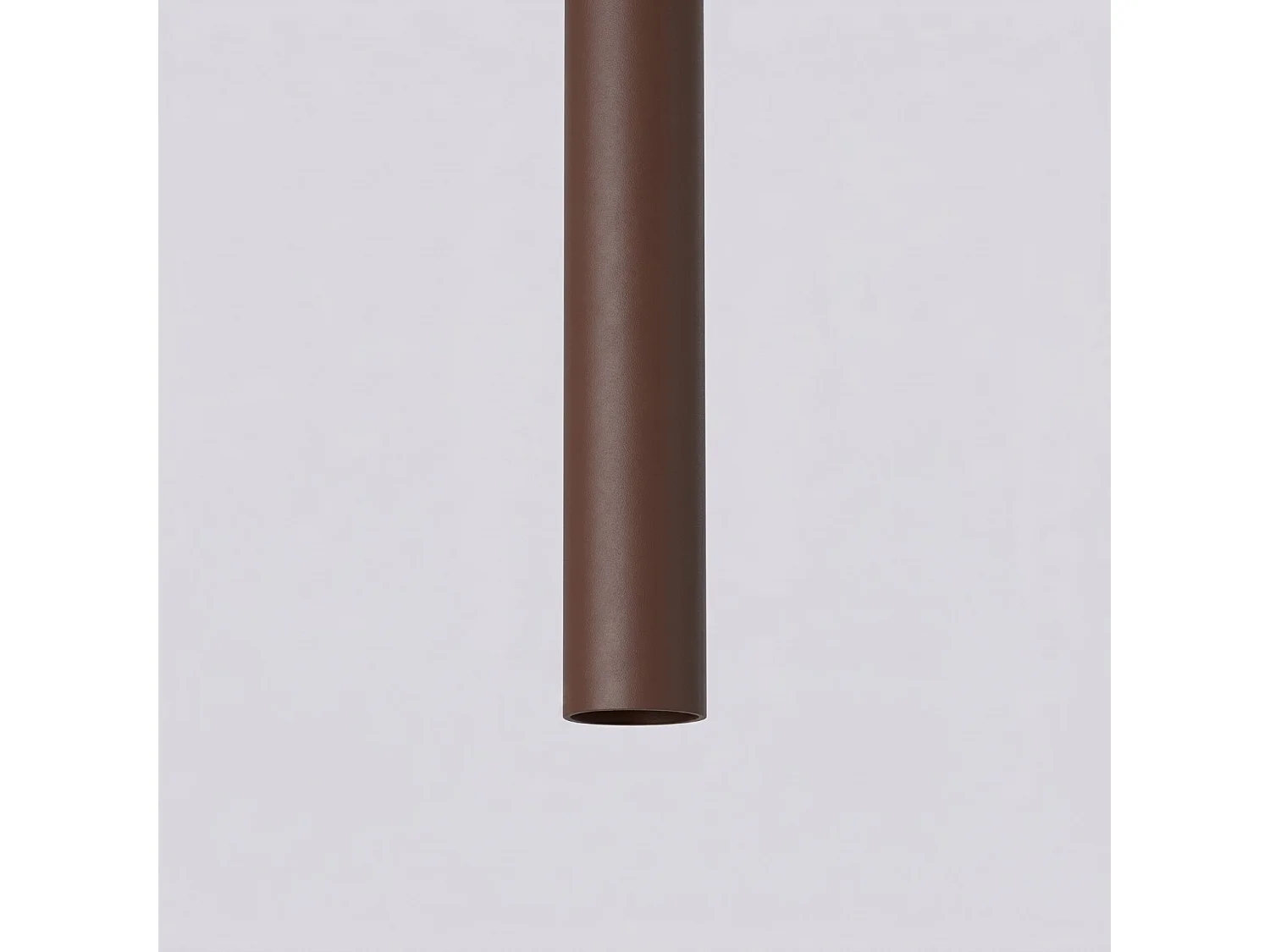 Lampe suspendue moderne en acier - 1 sources lumineuses - L.8 x H.120 cm - marron