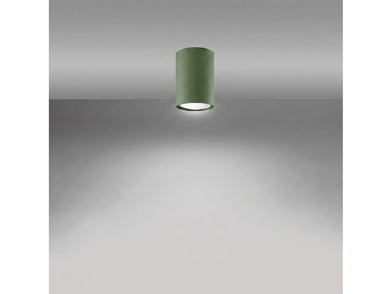 Plafondlampen LAGOS modern van  - 1 lichtbronnen - L.6 x H.10 cm - olijfgroen