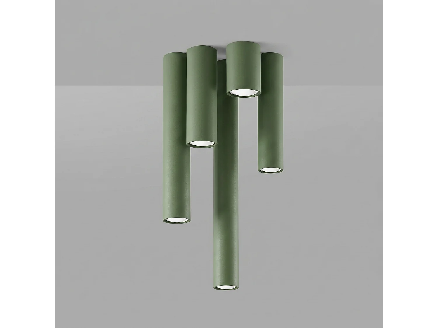Plafondlampen LAGOS modern van  - 1 lichtbronnen - L.6 x H.10 cm - olijfgroen