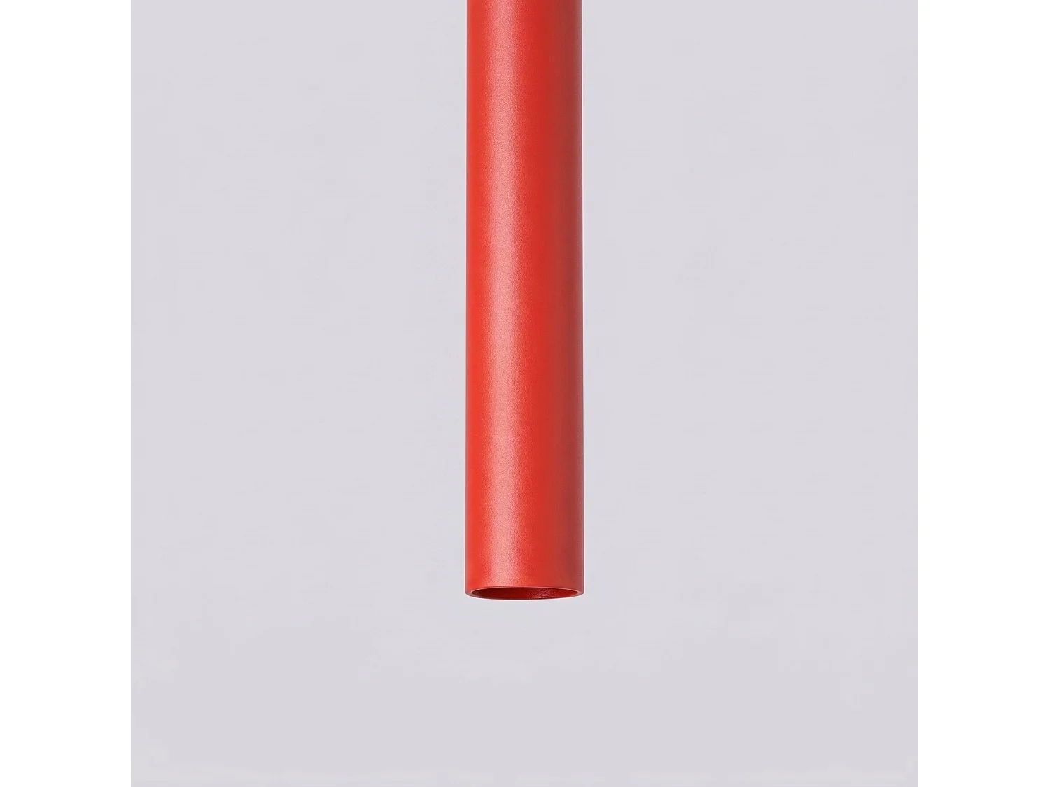 Lampe suspendue moderne en acier - 1 sources lumineuses - L.8 x H.120 cm - rouge