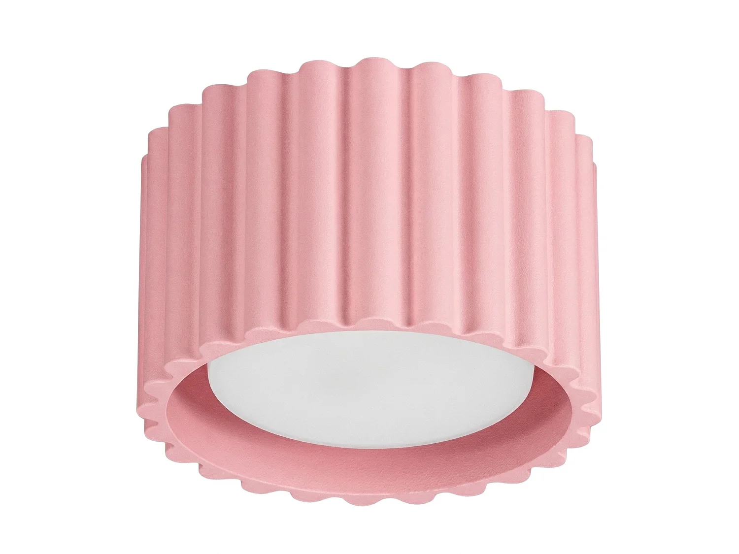 Plafonnier minimaliste en aluminium - 1 sources lumineuses - L.10 x H.6 cm - rose