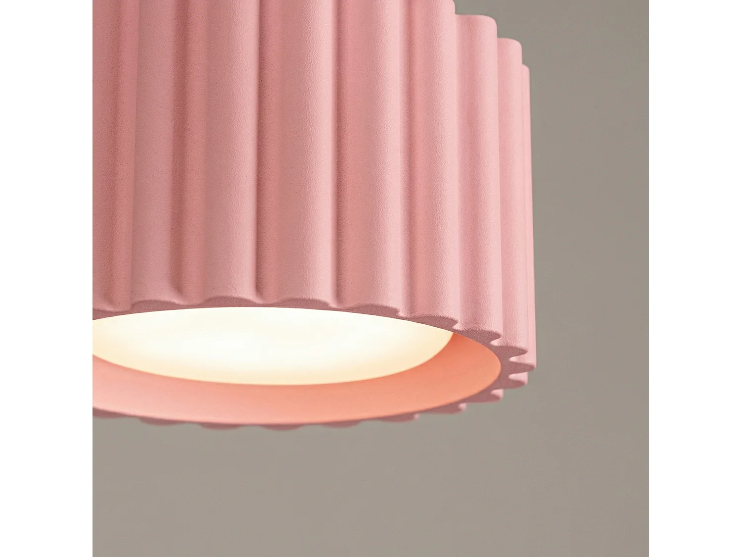 Plafonnier minimaliste en aluminium - 1 sources lumineuses - L.10 x H.6 cm - rose