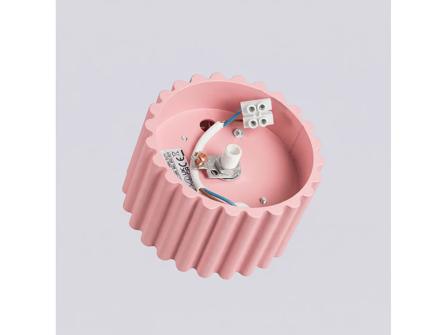 Plafonnier minimaliste en aluminium - 1 sources lumineuses - L.10 x H.6 cm - rose