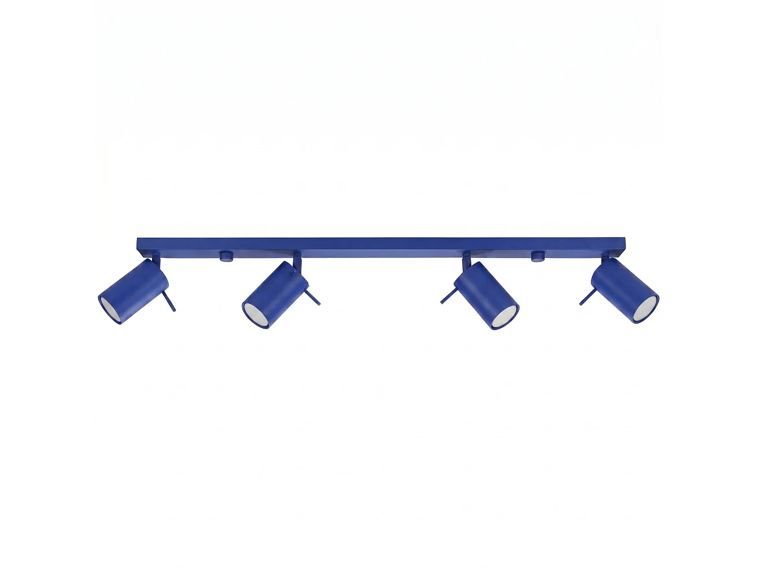 Plafonnier moderne en acier - 4 sources lumineuses - L.80 x H.16 cm - outremer