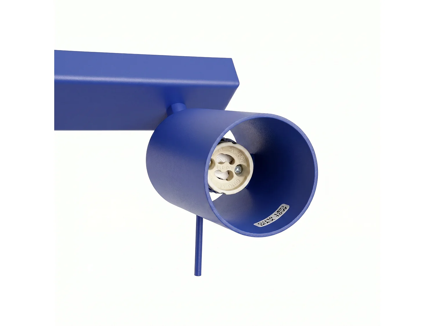 Plafonnier moderne en acier - 4 sources lumineuses - L.80 x H.16 cm - outremer
