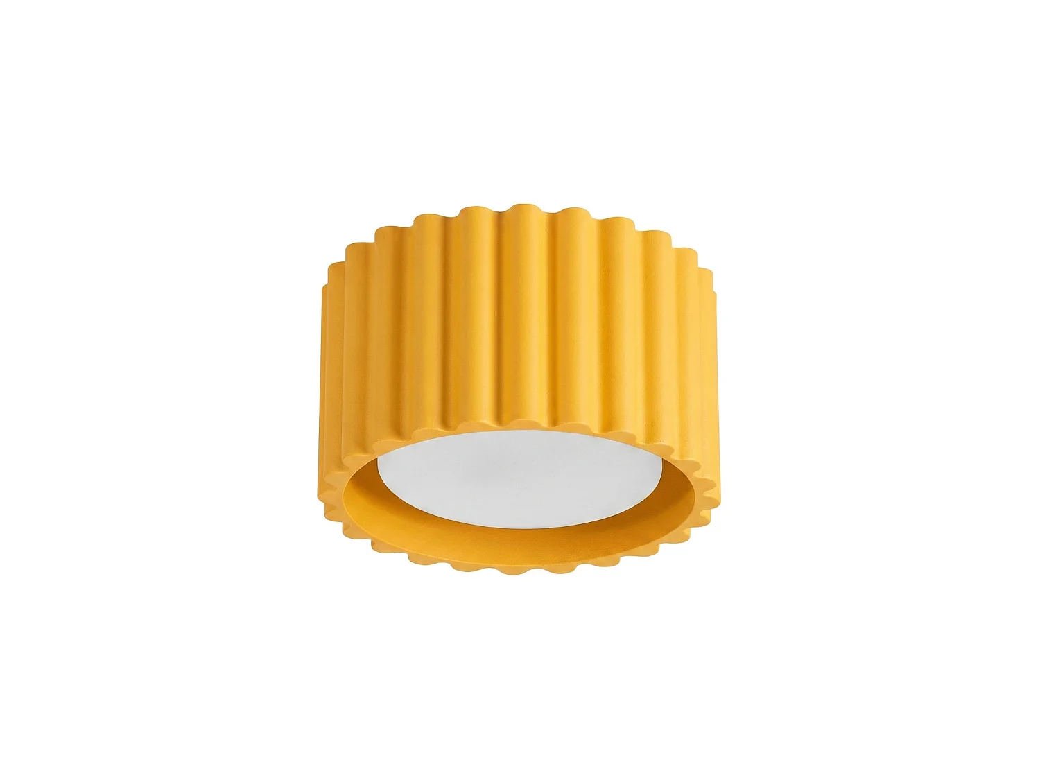 Plafonnier minimaliste en aluminium - 1 sources lumineuses - L.10 x H.6 cm - jaune