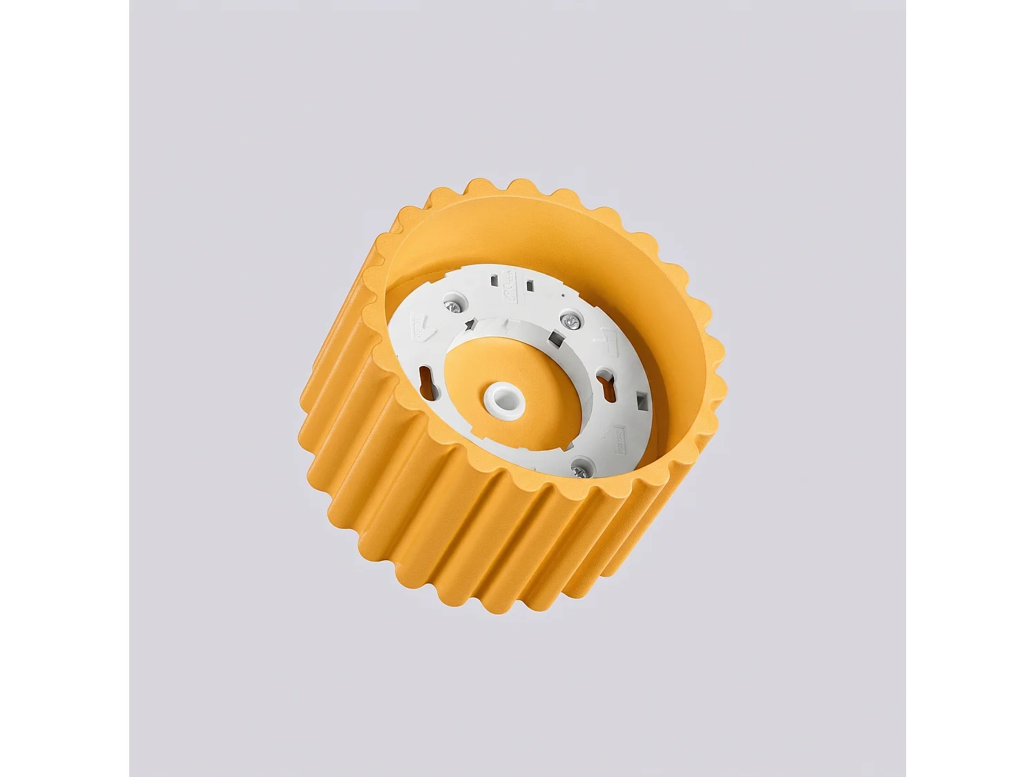 Plafonnier minimaliste en aluminium - 1 sources lumineuses - L.10 x H.6 cm - jaune
