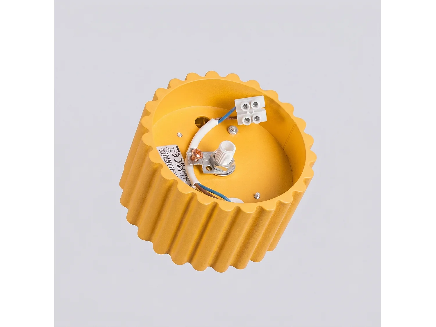 Plafonnier minimaliste en aluminium - 1 sources lumineuses - L.10 x H.6 cm - jaune