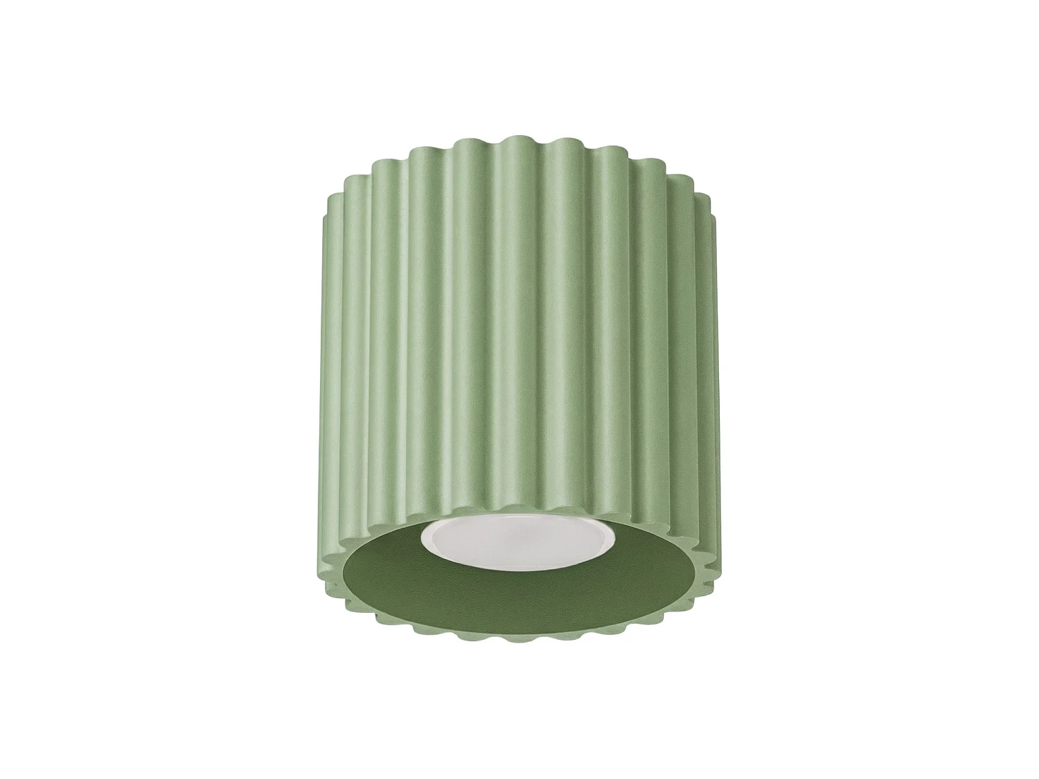 Plafonnier minimaliste en aluminium - 1 sources lumineuses - L.10 x H.10 cm - sauge