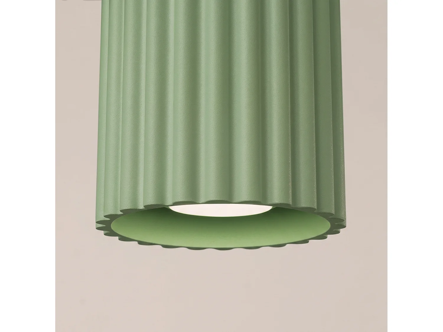 Plafonnier minimaliste en aluminium - 1 sources lumineuses - L.10 x H.10 cm - sauge