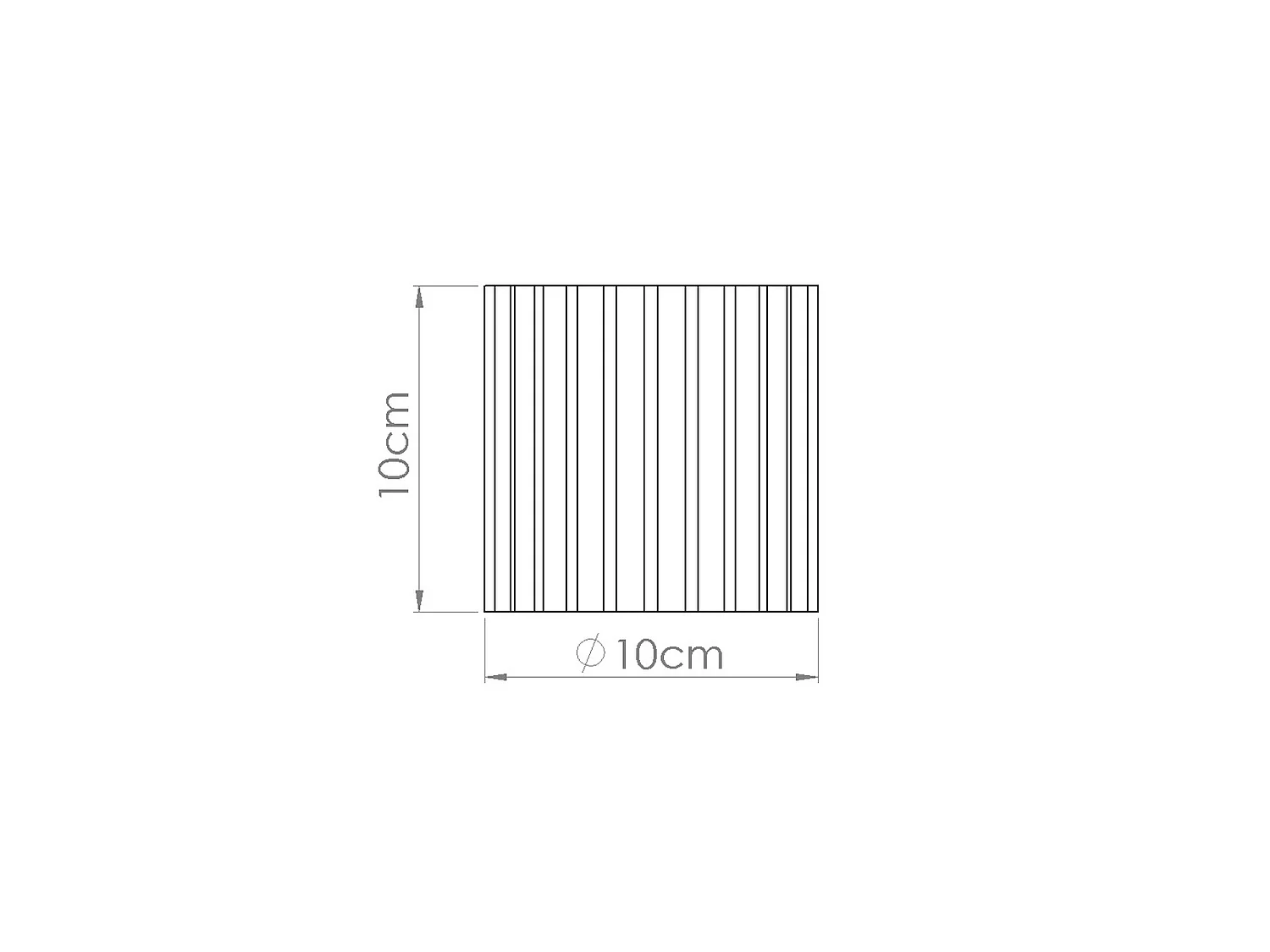 Plafonnier minimaliste en aluminium - 1 sources lumineuses - L.10 x H.10 cm - sauge