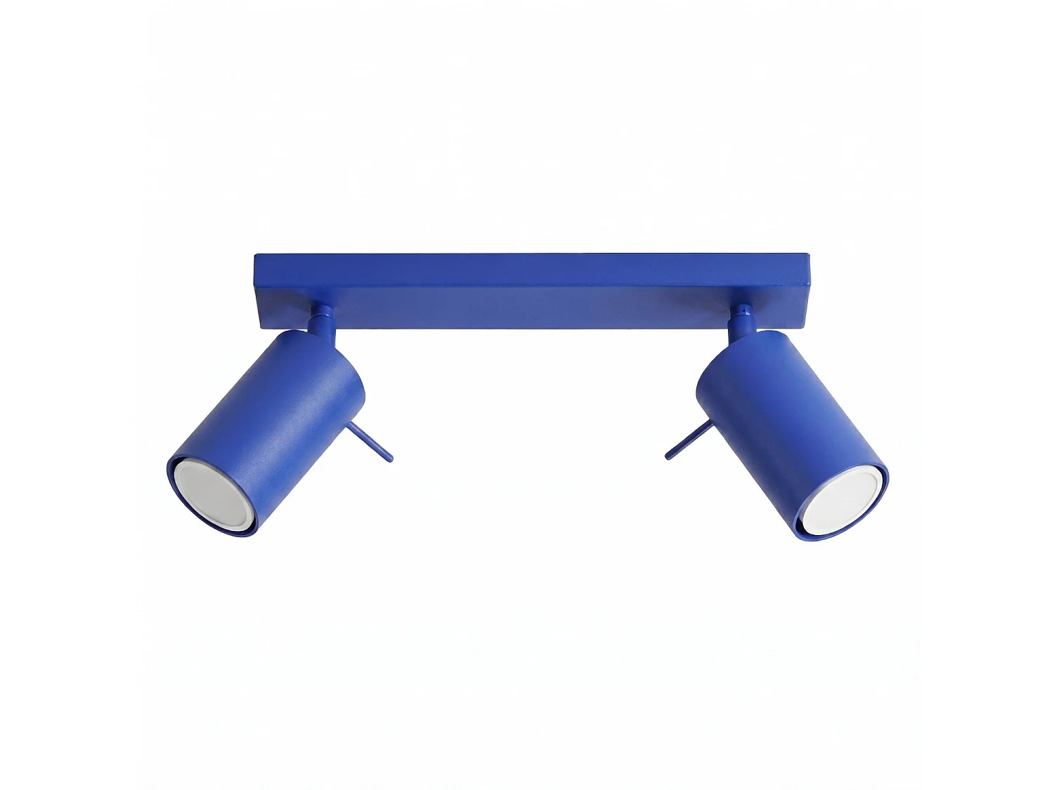 Plafonnier moderne en acier - 2 sources lumineuses - L.30 x H.16 cm - outremer