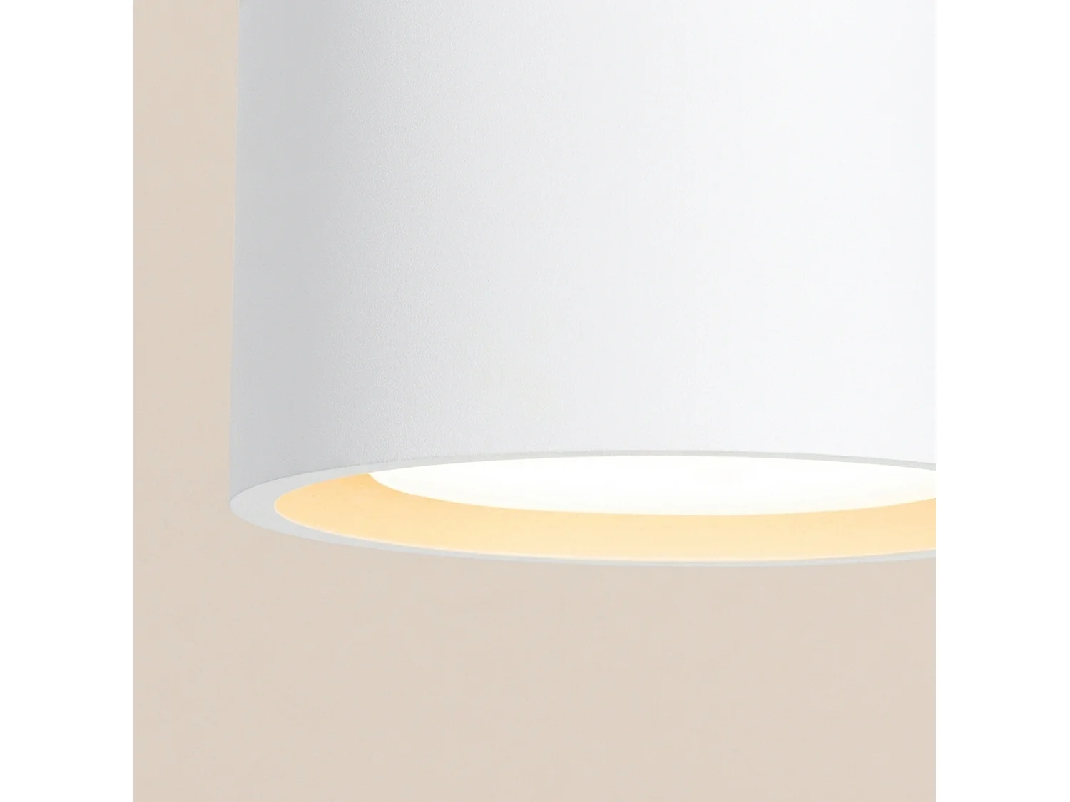 Plafonnier minimaliste en aluminium - 2 sources lumineuses - L.21 x H.8 cm - blanc