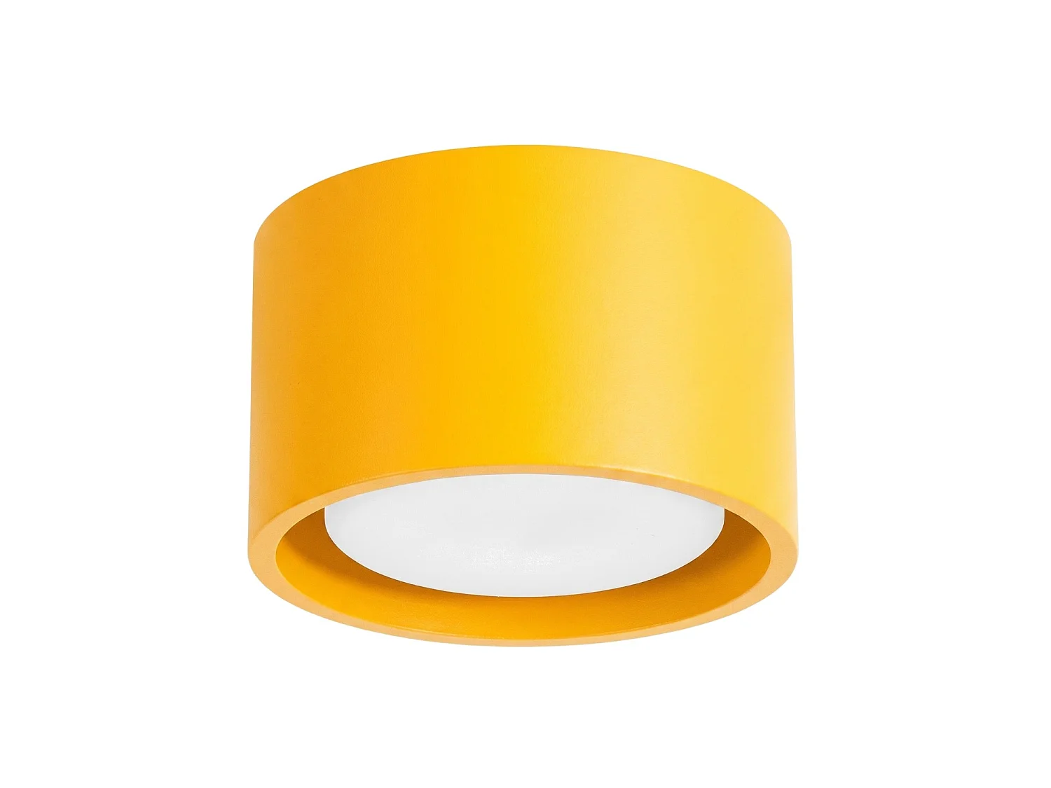 Plafonnier minimaliste en aluminium - 1 sources lumineuses - L.10 x H.6 cm - jaune