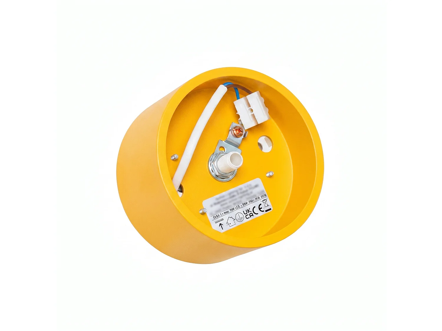 Plafonnier minimaliste en aluminium - 1 sources lumineuses - L.10 x H.6 cm - jaune