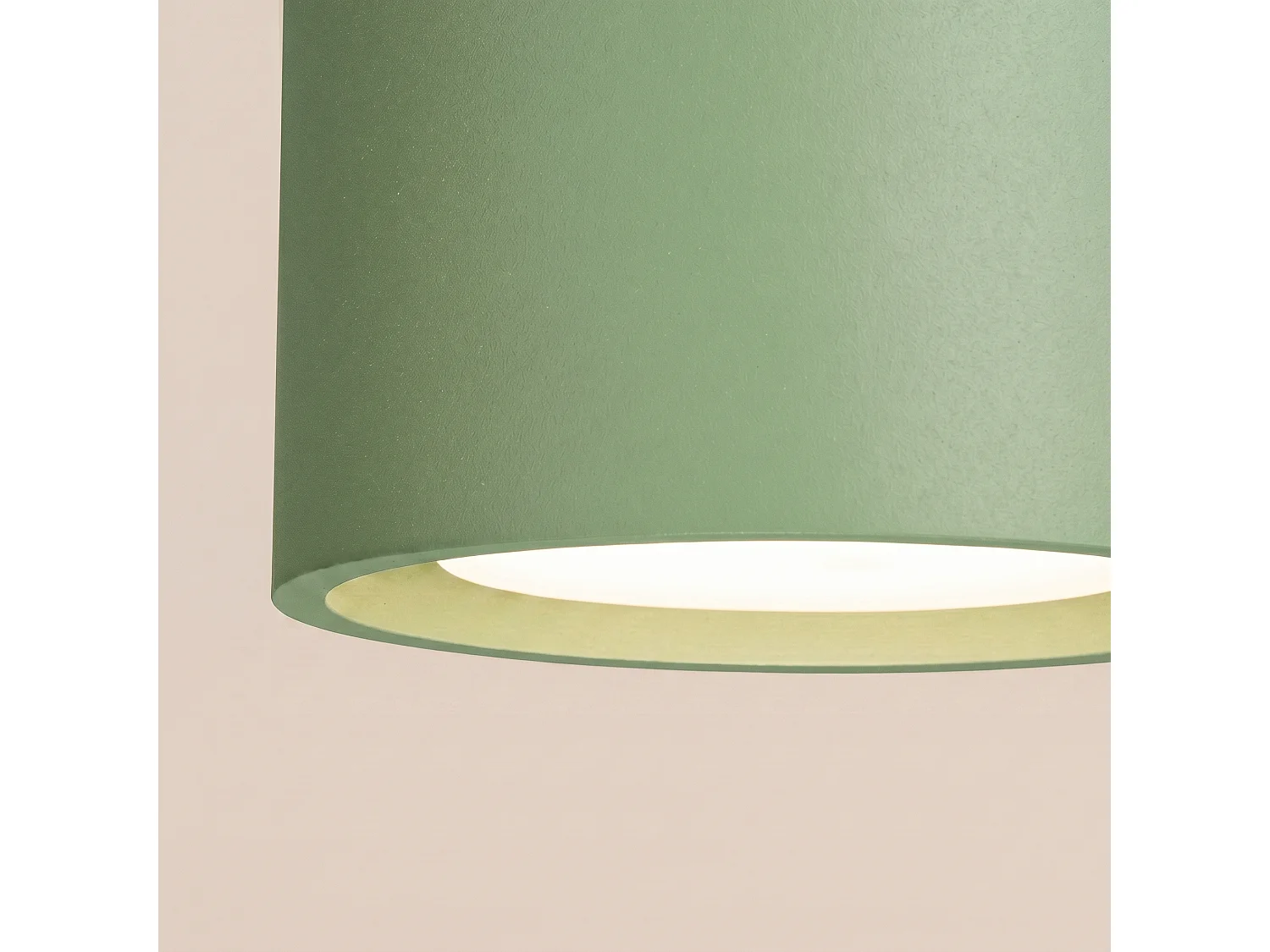 Plafonnier minimaliste en aluminium - 3 sources lumineuses - L.32,4 x H.8,2 cm - sauge