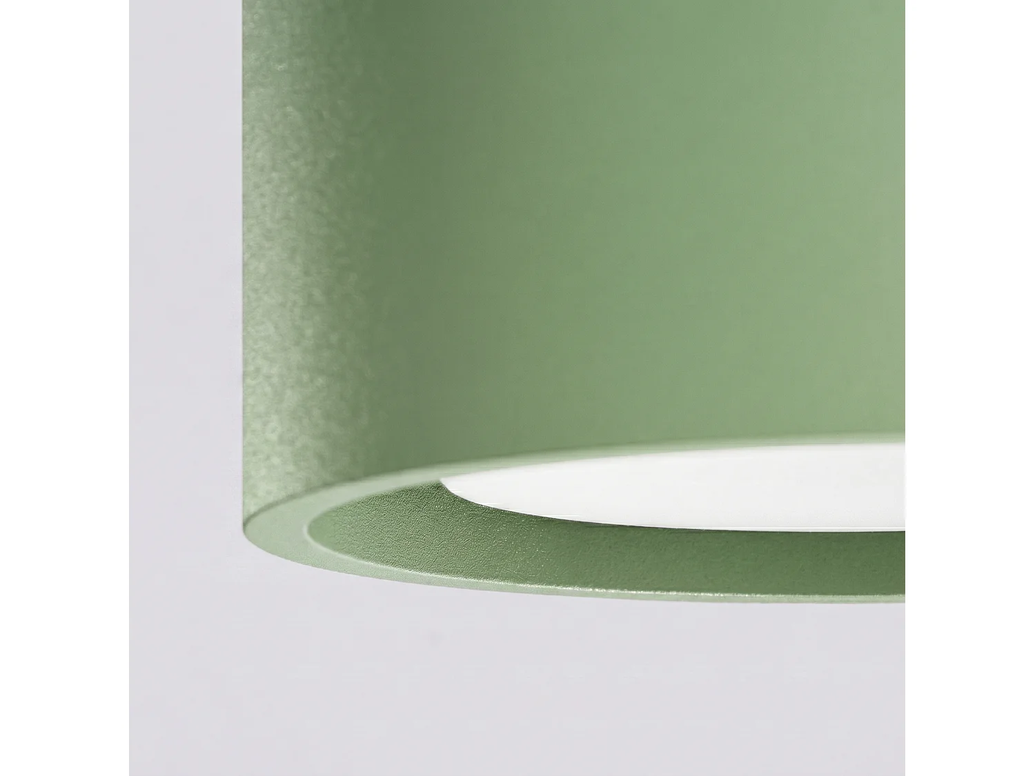 Plafonnier minimaliste en aluminium - 3 sources lumineuses - L.32,4 x H.8,2 cm - sauge