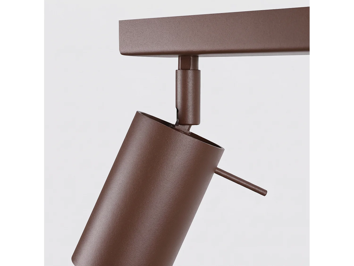Plafonnier moderne en acier - 3 sources lumineuses - L.25,7 x H.14,5 cm - marron