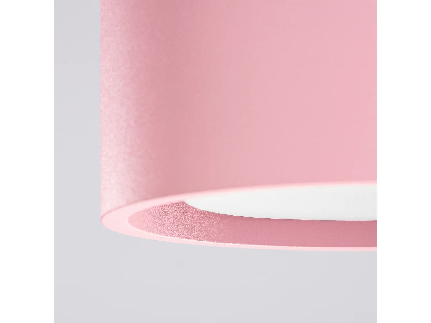 Plafonnier minimaliste en aluminium - 2 sources lumineuses - L.21 x H.8 cm - rose