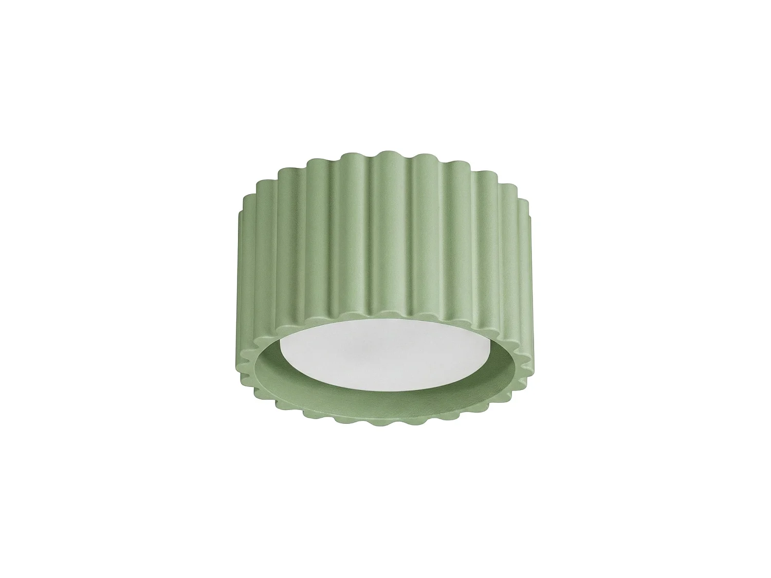 Plafonnier minimaliste en aluminium - 1 sources lumineuses - L.10 x H.6 cm - sauge