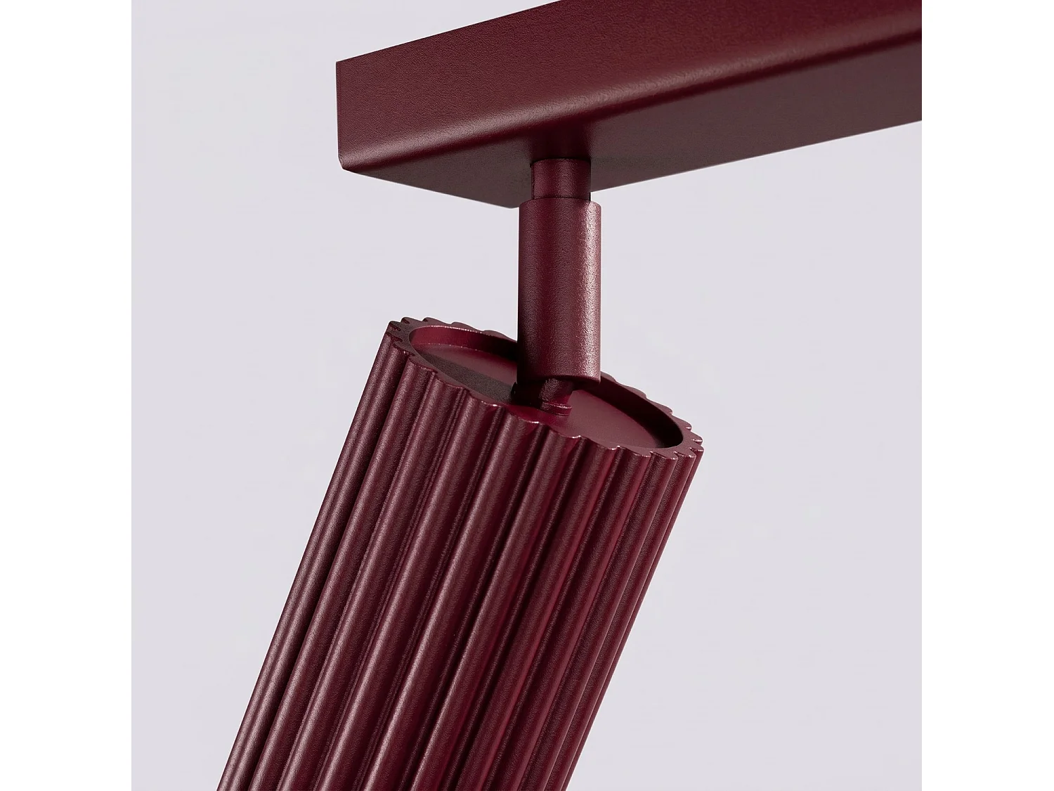 Plafonnier minimaliste en aluminium - 4 sources lumineuses - L.81 x H.16,5 cm - bordeaux