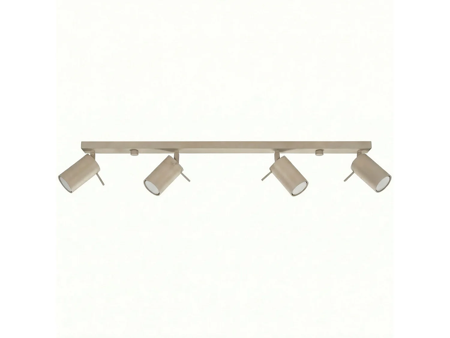 Plafonnier moderne en acier - 4 sources lumineuses - L.80 x H.16 cm - taupe