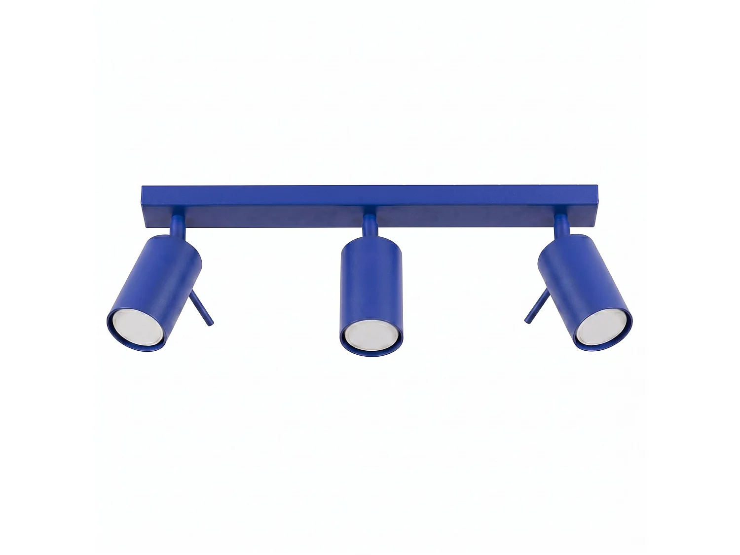 Plafonnier moderne en acier - 3 sources lumineuses - L.45 x H.16 cm - outremer