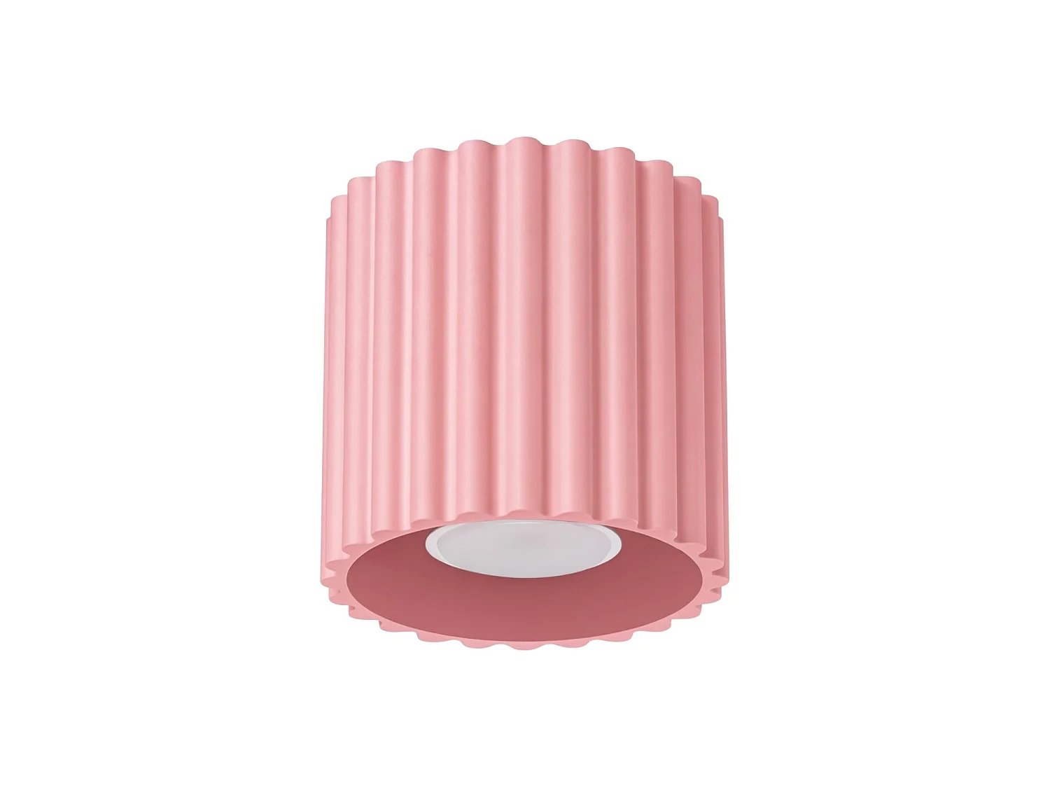 Plafonnier minimaliste en aluminium - 1 sources lumineuses - L.10 x H.10 cm - rose