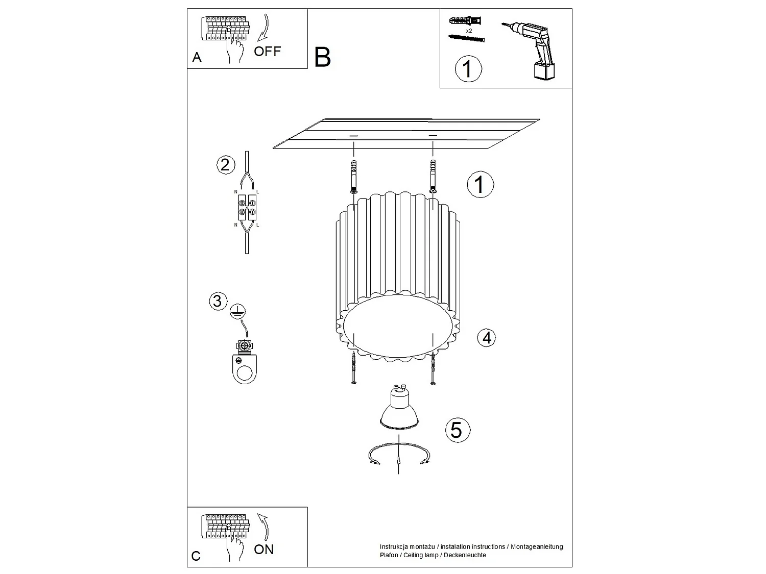Plafonnier minimaliste en aluminium - 1 sources lumineuses - L.10 x H.10 cm - rose