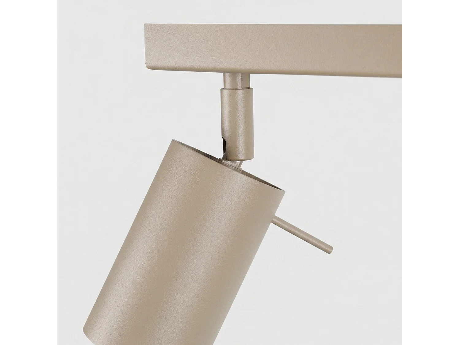 Plafonnier moderne en acier - 2 sources lumineuses - L.30 x H.16 cm - taupe
