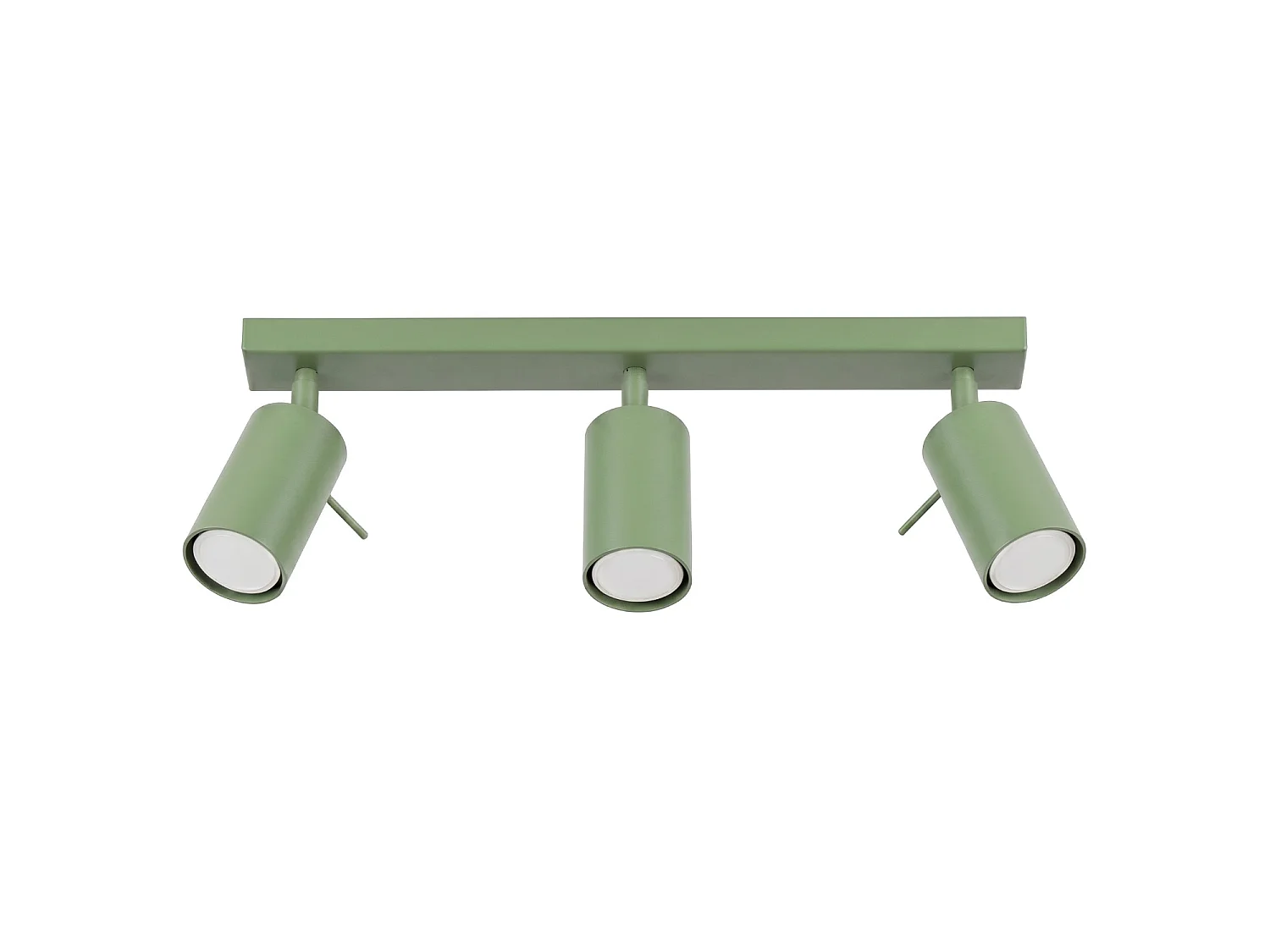 Plafonnier moderne en acier - 3 sources lumineuses - L.45 x H.16 cm - sauge
